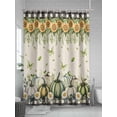 thumbnail image 5 of Fsddascl Green Pumpkin Fall Shower Curtain Set - Small 36" x 72" Washable Bathtub Curtain with 12 Hooks, Thanksgiving Sunflower Daisy Botanical Linen Waterproof Fabric Shower Curtains for Bathroom, 5 of 6