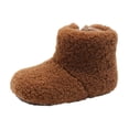 thumbnail image 2 of breaise Toddler Kids Boots Lightweight Winter Fuzzy Warm Boot Boys Girls Sherpa Fleece Lined Bootie, 2 of 9