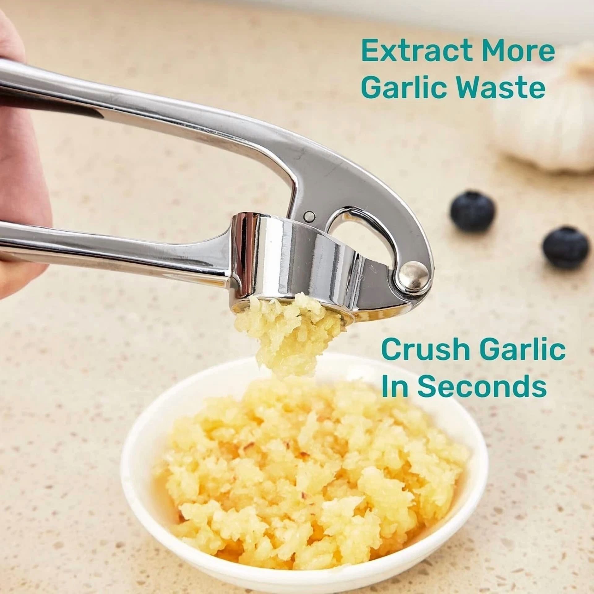 FLINT - Garlic Press, Premium Rust Proof Kitchen Garlic Mincer Crusher Squeezer