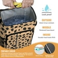 thumbnail image 2 of Travel Cooler Bag - Brown and Black Of Leopard Print Camping Beer Cooler Backpack with Bottle Opener- Waterproof Insulated Picnic Backpacks - Cooler Bag for Beach, 2 of 6