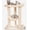 Beige, variant on Happi N Pets 28" Cat Tree Tower, Tall Cat Scratching Post with Perch for Window Viewing, Large Bed for Big Cats, Cat Tower with Hammock, Removable Cover-Beige