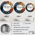thumbnail image 4 of Designart "Fluid Movements Blue Orange Expression" Abstract Shapes Round Mirror Wall Décor Modern - Large Blue Round Mirror - Round Mirror 23" x 23" Inch, 4 of 5