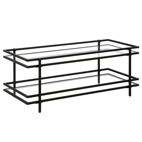 Evelyn&Zoe Robillard 45" Wide Rectangular Coffee Table in Blackened Bronze
