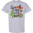 thumbnail image 3 of Inktastic Happy Cinco De Mayo Sombrero, Cactus, Flowers T-Shirt, 3 of 5