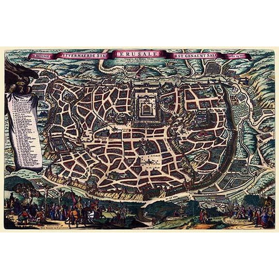 Solomon's Temple - Jerusalem- Fine Art Canvas Print (20" x 30")