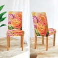 thumbnail image 3 of Yayeee 4 Pack Dining Chair Covers Stretch Parson Chairs Slipcovers Seat Protector, Pink Abstract Floral, 3 of 6