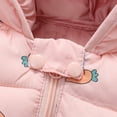 thumbnail image 4 of Hicidod Toddler Winter Coats Cute Bear Ears Hooded Zipper Baby Down Jacket Cartoon Print Light Puffy Puffer Outwear, 4 of 7