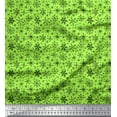 thumbnail image 1 of Soimoi Crepe Silk Fabric Snowflake Artistic Printed Fabric 1 Yard 42 Inch Wide, 1 of 3