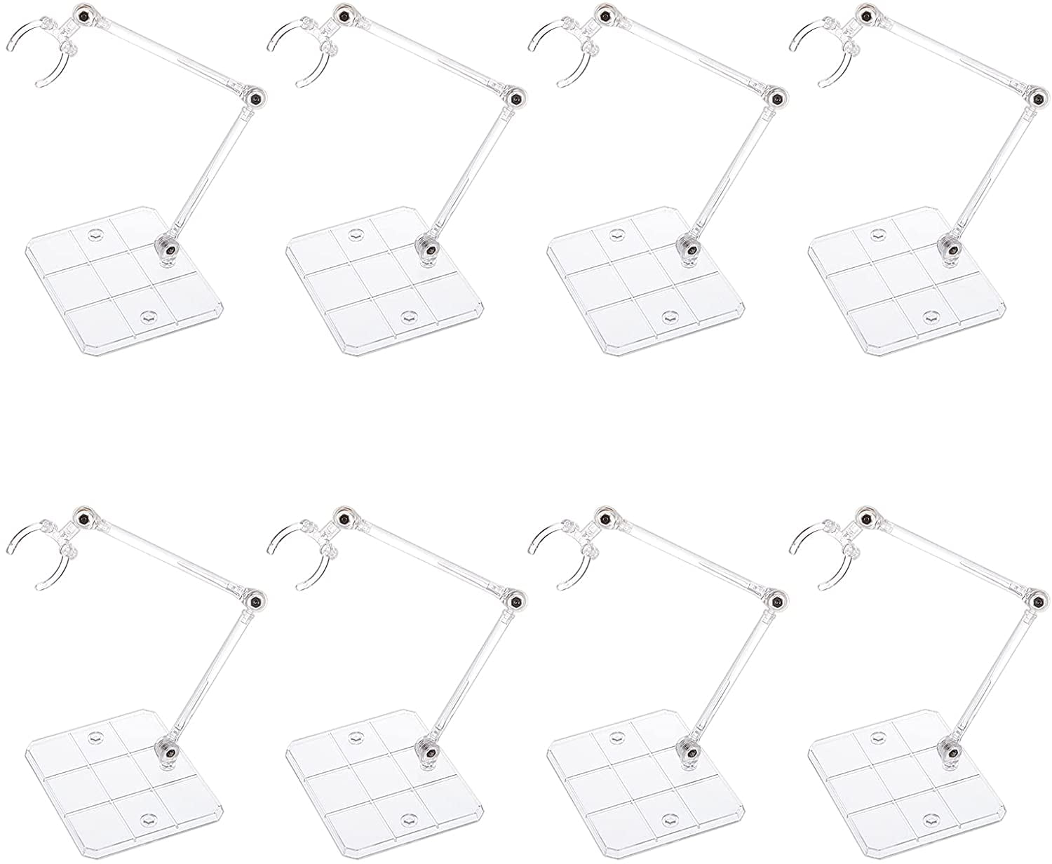 8Pcs Action Figure Stand Assembly Action Display Holder Base Doll Model