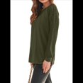 thumbnail image 3 of Camisas de Larga para Mujer, Blusas de Encaje, Ropa Informal de Negocios, Moda de Otoño, Blusas Tejidas Y2k Verde L, 3 of 8
