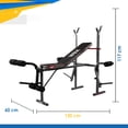 thumbnail image 2 of Banco para pesas y Barras STATS SPORTS con 3 niveles de inclinación 130 cm x 60 cm x 117 cm 100 kg, 2 of 6