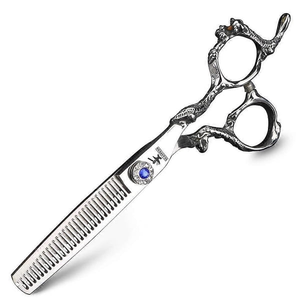 Juego de tijeras de peluquería profesionales de 15 cm (6 pulgadas), tijeras de entresacar para barbero, acero inoxidable 440C.