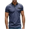 thumbnail image 2 of Dovford Men Short Sleeve Polo Shirt Casual Summer Collar Shirts Dress Button Polo T Shirt Classic Golf Shirts, 2 of 7