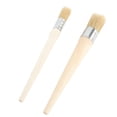 thumbnail image 1 of HLONK Ensemble de Pinceaux à Craie et Cire Manche Long Poils Naturels Pinceaux Ronds (2 Pcs), 1 of 5