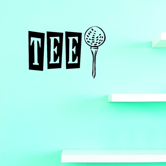 Custom Wall Decal Golf Tee Ball Sports Sign Vinyl Wall Sticker 8x20"