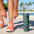 thumbnail image 2 of 20oz Dinosaur and Palm Tree Pattern Skinny Tumblers Stainless Steel Tumbler with Lid and Straw,Vacuum Insulated Double Wall Travel Tumbler Cups with Cleaning Brush for Coffee,Tea, 2 of 6