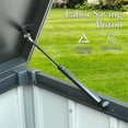thumbnail image 2 of 160 Gallon Outdoor Storage Box, Deck Boxes Outdoor Waterproof, Galvanized Steel XL Pool Storage Bins for Garden Patio Pool, Dark Gray, 2 of 6