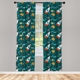 thumbnail image 3 of Ambesonne Spaceship Curtains, Outer Space Nebula, Pair of 28"x63", Multicolor, 3 of 5