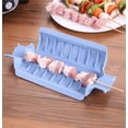 thumbnail image 3 of Máquina para hacer brochetas de carne, brocheta rápida, sin lesiones en los dedos, resistente y duradera, fácil de limpiar, con una sola mano, adecuada para barbacoas en el hogar y al aire libre, 5 piezas (azul) oso de fresa Electrónica, 3 of 5