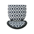 thumbnail image 2 of Noble House Evanora Traditional Fabric Dining Chairs, Navy Blue Chevron, 2 of 12