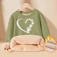 thumbnail image 2 of Gyujnb Unisex Cozy Lined Crew Neck Sweatshirt with Mixed Cute Print for Fall Winter Versatile Daily Wear,Size 4-16Y,9-10 Years, 2 of 3