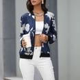 thumbnail image 4 of Blusa de manga larga informal con estampado de moda para mujer, cuello redondo, sin capucha, prendas de vestir, Tops Fridja  hkj425, 4 of 6