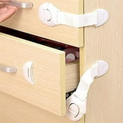 Child Proof Cabinet Locks (10 Pack) Baby Proofing for Oven, Refrigerator, Cabinets, Drawers, Door, Toilet Lock, Extra Strong Kids Safety Adhesive - No Screws - 8"