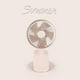 thumbnail image 5 of Ventilador de escritorio con clip USB recargable con luz - Rosa, 5 of 6