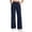 Navy, variant on Teen Girls School Uniform Suit Pants Flat Front Pull-On Dress Pants with Pocket Solid Color Stretch Straight Pants Black Size 9