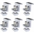 thumbnail image 1 of Paquete de 6 soportes de montaje para paneles solares, soportes fotovoltaicos de prensa lateral tipo Z, altura 30mm, 1 of 5