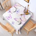 thumbnail image 2 of 60x60in(152x152cm) Square Tablecloth, Waterproof Polyester Table Cover, Wrinkle Resistant & Washable Fabric for Dining, Kitchen, Picnic, Monarch Butterfly Aesthetic, 2 of 6