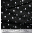 thumbnail image 3 of Soimoi Modal Satin Fabric Dot & Car Transport Print Sewing Fabric Yard 42 Inch Wide, 3 of 3