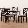 thumbnail image 5 of Baxton Studio Verner Wood Dining Chair in Gray and Espresso - Set of 4, 5 of 7
