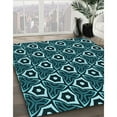thumbnail image 3 of Ahgly Company Machine Washable Indoor Square Transitional Deep Teal Green Area Rugs, 3' Square, 3 of 7