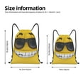 thumbnail image 2 of Fuzoiu Smiling With Sunglasses Print Drawstring Backpack for Gym, Travel, Yoga,Sports Sackpack String Bag for Women Men-Medium, 2 of 6