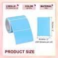 thumbnail image 2 of Rectangle Sticker Self-Adhesive Color Coding Labels Thermal Transfer Label Roll for Office Inventory Organize Name Tag Light Blue, 2 of 7