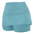 thumbnail image 4 of Gyujnb Tennis Skirts for Women, Trendy Stretchy Tummy Control High Waist Mini Skirt Summer Casual Athletic Skort with Pockets,Light Blue, 4 of 4