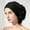 Black, variant on LIZUOJUN Under $3 Women Elegant Head Wrap Pre Tied Ruffled Turban Decorative Floral Elastic Hijab Cap Hair Cover For Daily Prayer Multiple Colors, Coffee,One Size