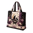thumbnail image 2 of Ktlvex Vintage Quilted Halloween Tote Bag, Halloween Pattern Shoulder Handbag, Large Capacity Holiday Shopping Bag for Halloween Party Daily Use（C）, 2 of 4