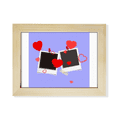 thumbnail image 1 of Día de San Valentín Escritorio de madera Arte Pintura 6x8 pulgadas marco de foto foto, 1 of 4