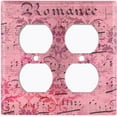 thumbnail image 3 of Metal Light Switch Plate Outlet Cover Red Music Sheet Wallpaper Damask MUS005, 3 of 13