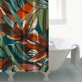 thumbnail image 4 of Rideaux de Douche Art Abstrait Rétro Floral Botanique (4) Doublures de Douche Réutilisables, Simple Rideau de Bain en Polyester, Ensemble de Rideaux de Douche avec Encliquetage, 72x72 Pouces, 4 of 4