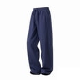 thumbnail image 5 of Mifsaly Mens Baggy Sweatpants Wide Leg Lounge Pants Elastic Waist Drawstring Casual Athletic Joggers Comfortable Oversized Streetwear Workout Track Pants with Pockets Navy,L, 5 of 5