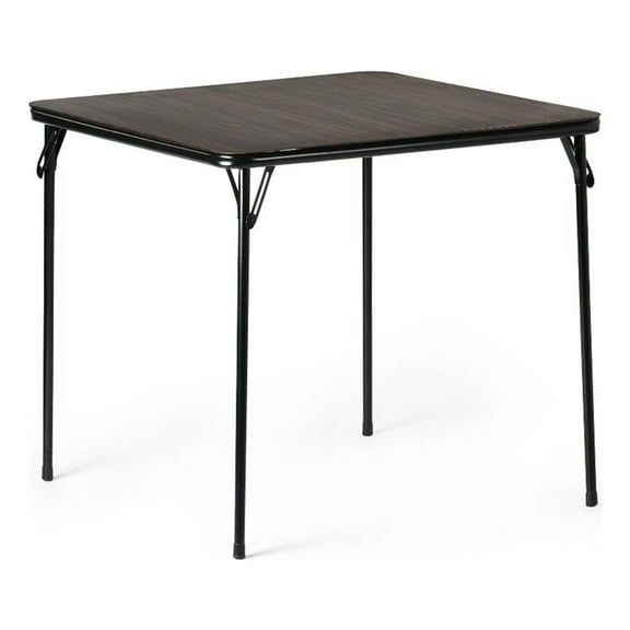 Homy Casa Walnut Folding Table with Steel Frame Portable Durable