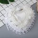 thumbnail image 1 of 2 piezas de almohada para anillo de bodas, caja de anillo de bodas en forma de corazón blanco decorada con perlas artificiales y flores de rosas, soporte para anillo de ceremonia de boda para Wedd ShuxiuWang 8390611695637, 1 of 1