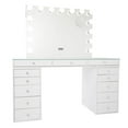 thumbnail image 4 of Impressions Vanity Slaystaion Pro 2.0 Makeup Vanity Desk with 5 Drawer Units and Lights Bundle (Bright White), 4 of 5