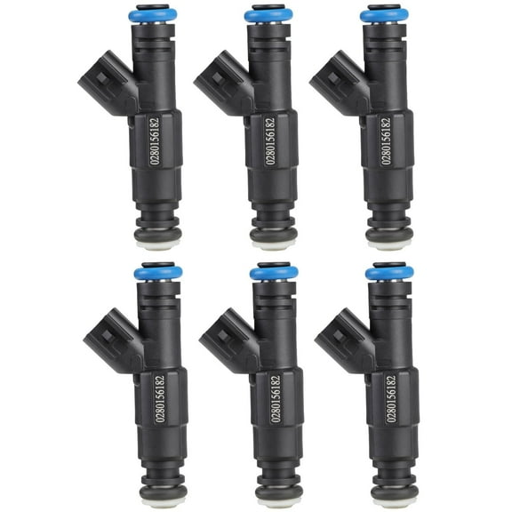 6Pcs CCIYU 4 Holes Fuel Injector Kits fit for 2005-2009 for Chevrolet for Equinox 3.4L, 2006-2009 for Pontiac for Torrent 3.4L FJ704,89017615
