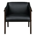 thumbnail image 5 of Parkfield Accent Chair in Black Faux Leather with Walnut Frame, 5 of 7