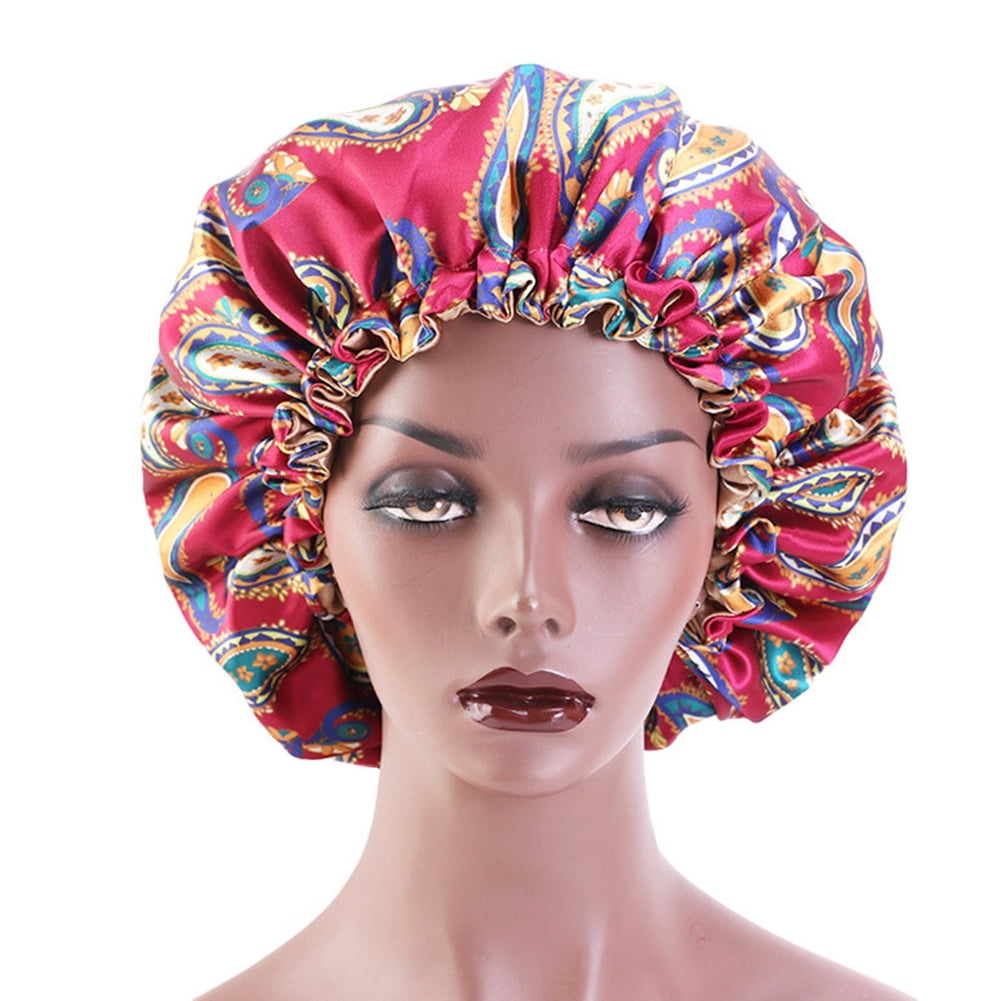 2 NWT Silk Bonnet Headwraps floral and abstract Collection Floral Silk Twisted Bonnet | 19 Momme | Double Layer  main image 3