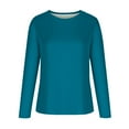 thumbnail image 5 of ylioge 3X-5X Plus Size Womens Crewneck Sweatshirts Long Sleeve Shirts Ladies Casual Solid Color Pullover Basic Going-Out Loungewear Sweatshirt Tops, 5 of 5
